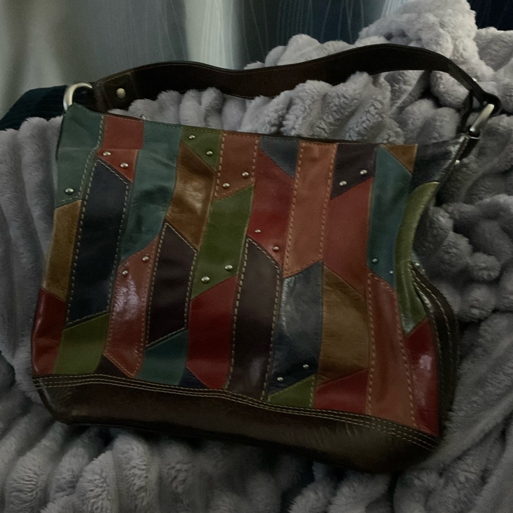 Fossil Multicolor Chevron Shoulder Bag